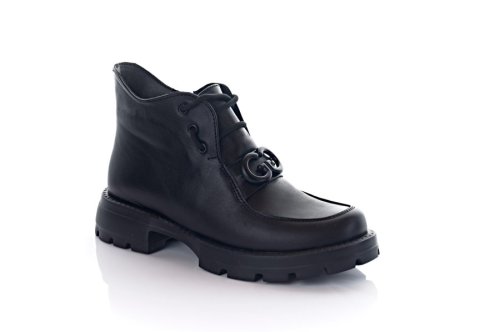 Черевики жіночі EDAN 10683 (весняно-осінні, чорні, шкіряні)