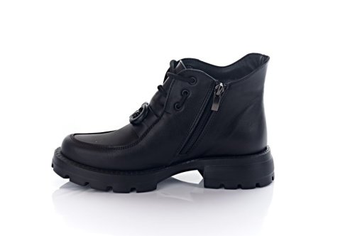 Черевики жіночі EDAN 10683 (весняно-осінні, чорні, шкіряні)