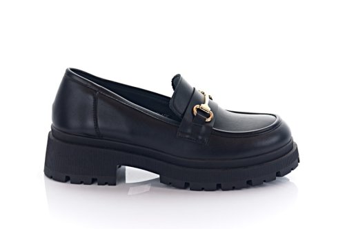 Лоферы женские Seastar 9679 (весна-лето-осень, черные, эко-кожа)