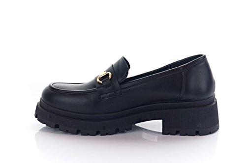 Лоферы женские Seastar 9679 (весна-лето-осень, черные, эко-кожа)