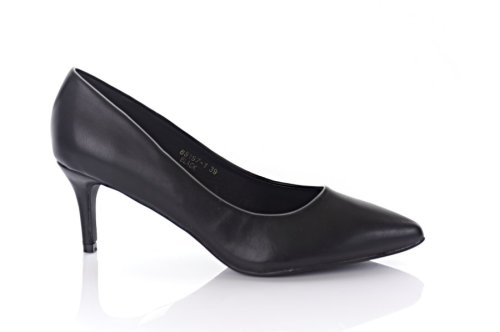 Туфлі жіночі S.S 9172 (весна-літо-осінь, чорний, еко-шкіра)