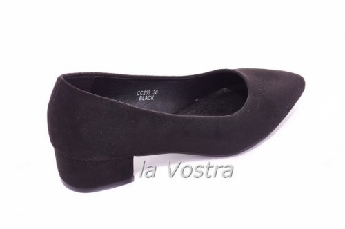 Туфли женские Seastar 5568 (весенне-осенние, черный, эко-замш)