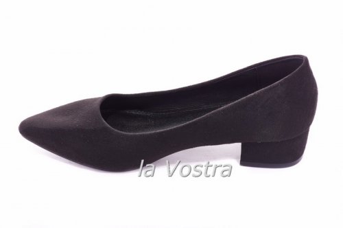 Туфли женские Seastar 5568 (весенне-осенние, черный, эко-замш)