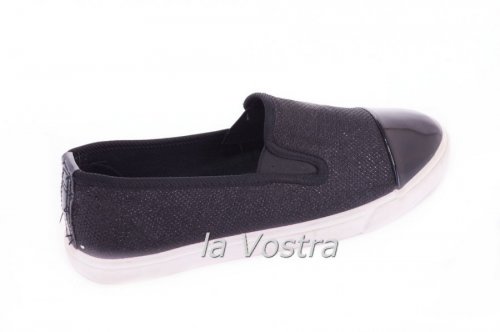 Слипоны женские Weide 3870 (весна-лето-осень, черный)
