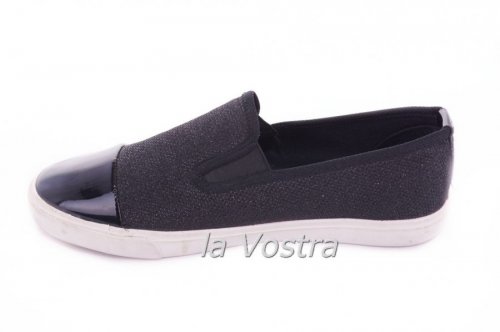 Слипоны женские Weide 3870 (весна-лето-осень, черный)