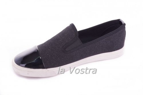Слипоны женские Weide 3870 (весна-лето-осень, черный)