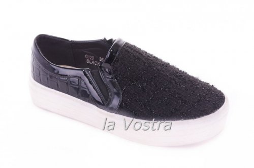Сліпони жіночі Bestelle 3841 (весна-літо-осінь, чорний)