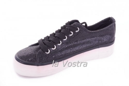 Слипоны женские Seastar 3829 (весна-лето-осень, черный)