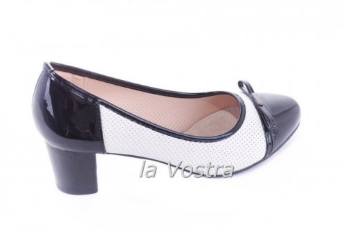 Туфли женские Eriko 5680 (весенне-осенние, черный, эко-кожа)