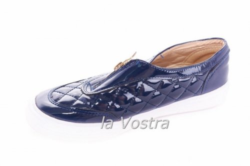 Слипоны женские Bolsder 3780 (весна-лето-осень, т.синий)