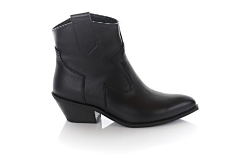 Козачки жіночі EDAN 10444 (весняно-осінні, чорні, шкіряні)