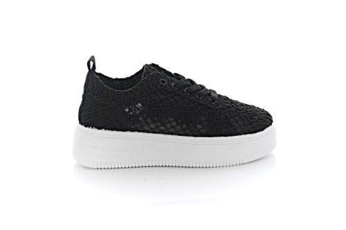 Кроссовки женские Seastar 10428 (весенне-осенние, черные, эко-кожанные)