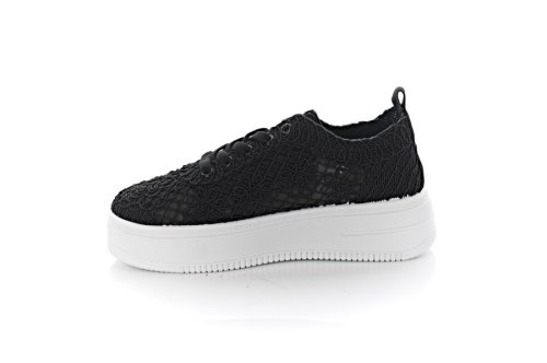 Кроссовки женские Seastar 10428 (весенне-осенние, черные, эко-кожанные)