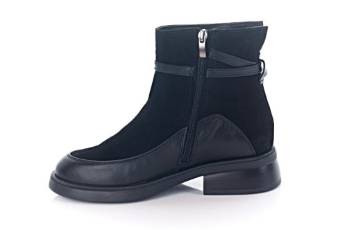 Черевики жіночі EDAN 11519 (весняно-осінні, чорні, замшеві)