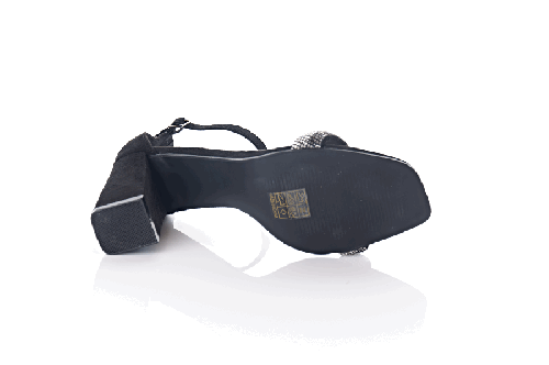 Босоніжки жіночі Weide 10258 (літні, чорні, еко-замш)