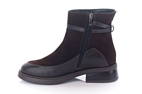 Черевики жіночі EDAN 11518 (весняно-осінні, шоколадні, замшеві)