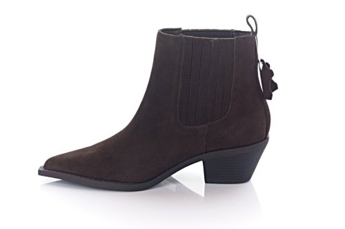 Козачки жіночі Siwiecki 11500 (весняно-осінні, шоколадні, замшеві)