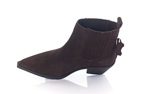 Козачки жіночі Siwiecki 11500 (весняно-осінні, шоколадні, замшеві)