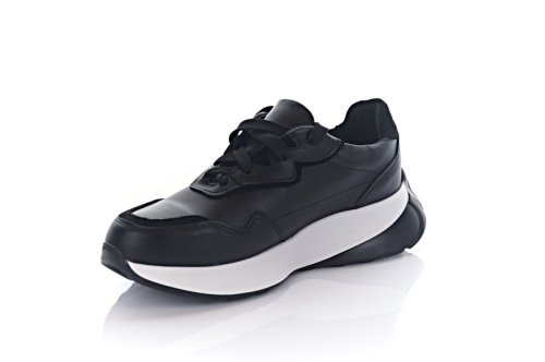 Кросівки жіночі EDAN 9990 (весняно-осінні, чорні, шкіряні)