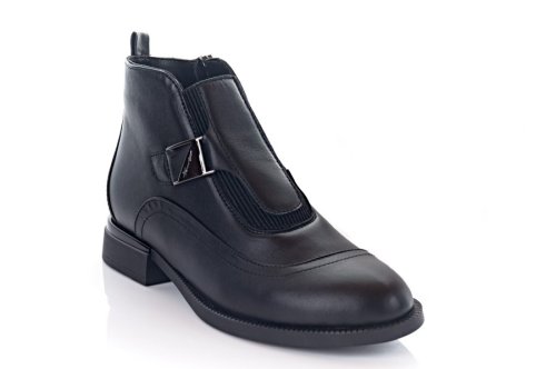 Черевики жіночі EDAN 11520 (весняно-осінні, чорні, шкіряні)