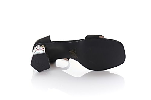 Босоножки женские Seastar 10283 (летние, черные, эко-замша)