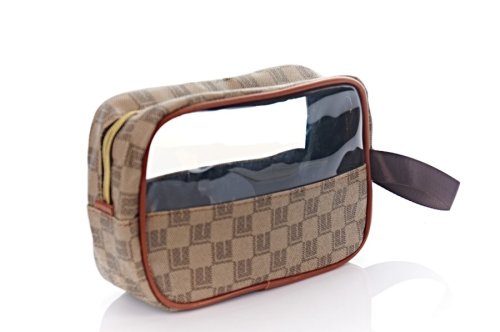 Косметичка жіноча SunwinRoyal 9987 (коричнева, текстильна)