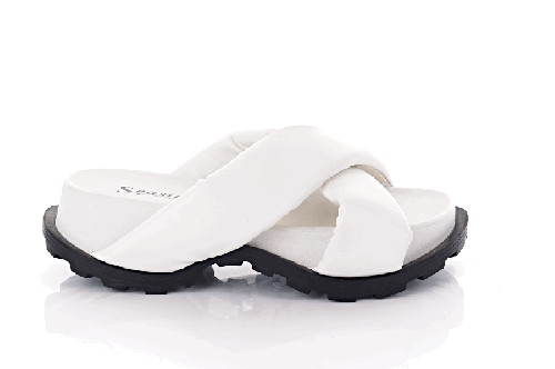 Шлепанцы женские Seastar 8850 (лето, белый, эко-кожа)