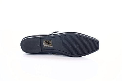 Балетки жіночі Smail Swan 10728 (весняно-осінні, чорні, еко-шкіряні)