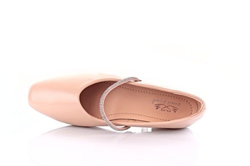 Балетки жіночі Smail Swan 11202 (весняно-осінні, бежеві, еко-шкіряні)