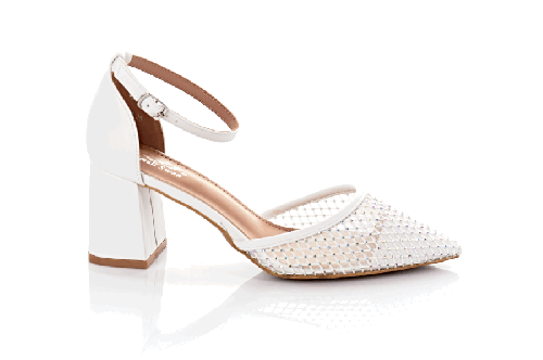 Женские туфли Smail Swan 11759 (весенне-осенние, белые, из экокожи)