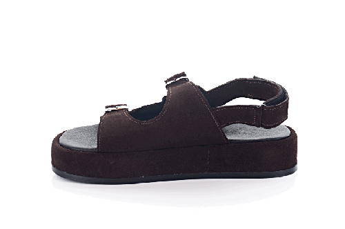 Босоніжки жіночі EDAN 11821 (літо, шоколадні, замшеві)