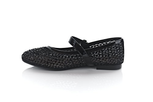 Балетки женские Seastar 10867 (летние, черные, текстильные)