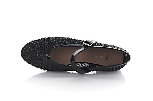 Балетки женские Seastar 10867 (летние, черные, текстильные)