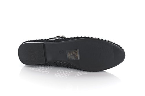 Балетки женские Seastar 10867 (летние, черные, текстильные)