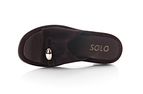 Шльопанці жіночі Solo 11836 (літні, шоколадні, замшеві)