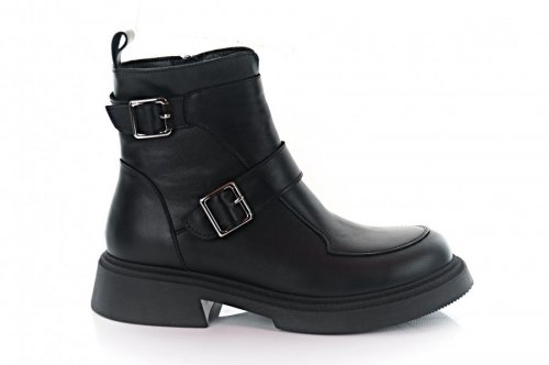 Черевики жіночі Steffe 9890 (зимові, чорні, шкіряні)