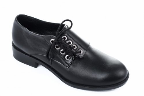 Туфлі жіночі Darini 6456 (весняно-осінні, чорний, шкіра)