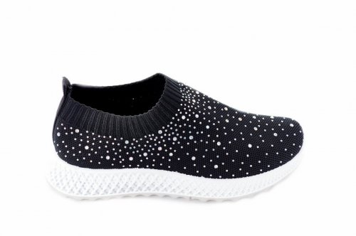 Мокасины женские Seastar 7133 (лето, черный, текстиль)