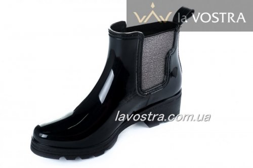Сапоги женские Weide 5652 (весенне-осенние, черный, резиновые)