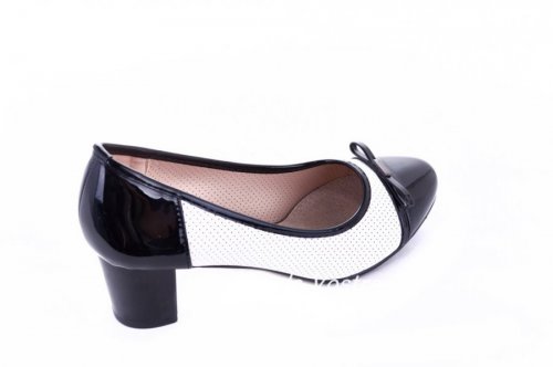 Туфли женские Eriko 5680 (весенне-осенние, черный, эко-кожа)