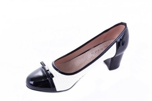 Туфли женские Eriko 5680 (весенне-осенние, черный, эко-кожа)