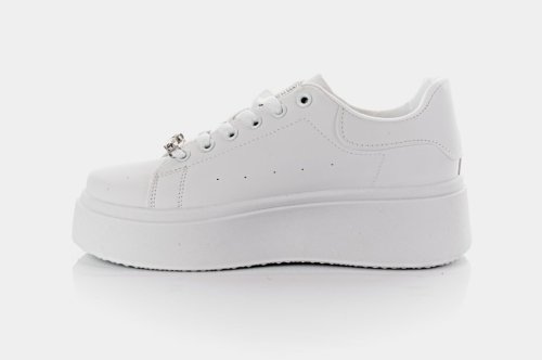 Кроссовки женские Seastar 10956 (весенне-осенние, белые, эко-кожевенные)