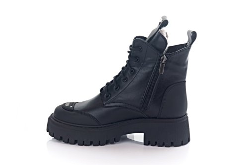 Черевики жіночі EDAN 11457 (зимові, чорні, шкіряні)