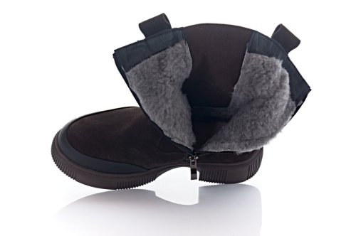 Черевики жіночі Slaturi 11484 (зимові, коричневі, замшеві)