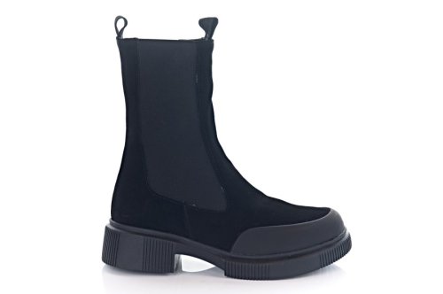 Черевики жіночі Slaturi 11483 (зимові, чорні, замшеві)