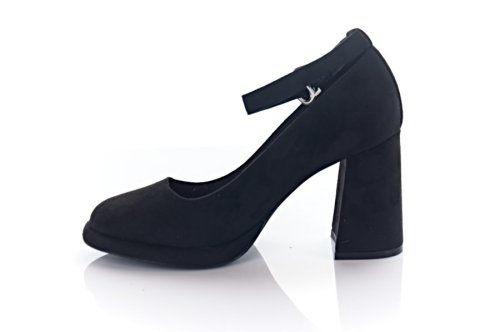 Туфли женские Mejdelli 11248 (весенне-летние, черные, эко-замшевые)
