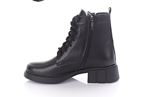 Черевики жіночі Staturi 8986 (зимові, чорні, шкіряні)
