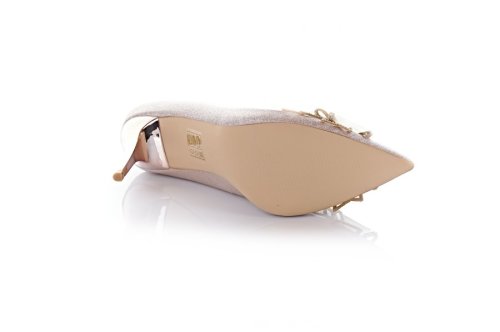 Туфли женские Smail Swan 10621 (весна-лето-осень, шампань, эко-кожанные)