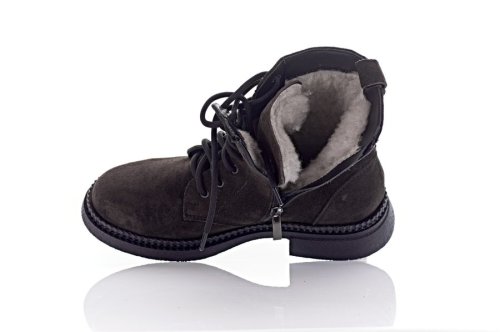Черевики жіночі EDAN 10656 (зимові, шоколадні, замшеві)