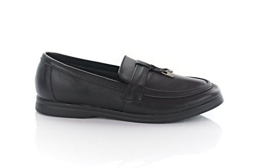 Лофери жіночі Solo 10686 (весняно-осінні, чорні-чорні, шкіряні)